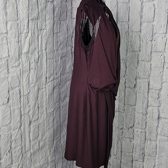 HELMUT LANG Deep Plumb Sleeveless Dress Size 10 - Picture 7 of 10